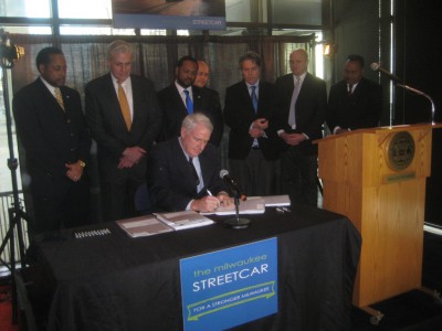 Friday Photos: Streetcar Signing Is Quite a Celebration