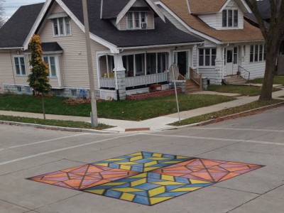 Students create intersection mural for their neighborhood and learn civic engagement