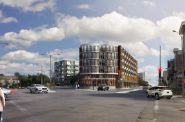 位于S. Kinnickinnic大道2130号的拟建公寓楼效图，由Korb + Associates Architects事务所提供。
