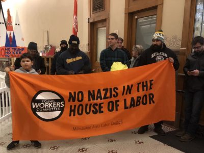 密尔沃基:劳工组织集会反对三k党支持者