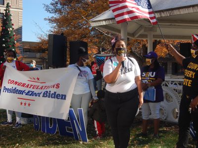 Biden Supporters Celebrate Downtown