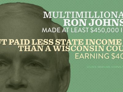 报道综述:罗恩·约翰逊在2017年赚了45万美元，但只缴纳了2105美元的州所得税