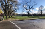 谢尔曼公园网球场。Jeramey Jannene于2021年4月21日拍摄。